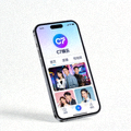 iPhone手机屏幕上C7娱乐APP图标与精美界面的展示